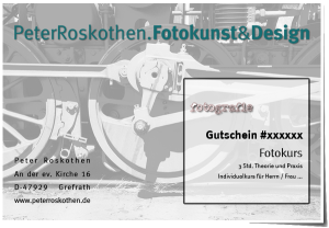 Geschenkgutschein Digitalfotografie Fotokurs Motiv Technik 